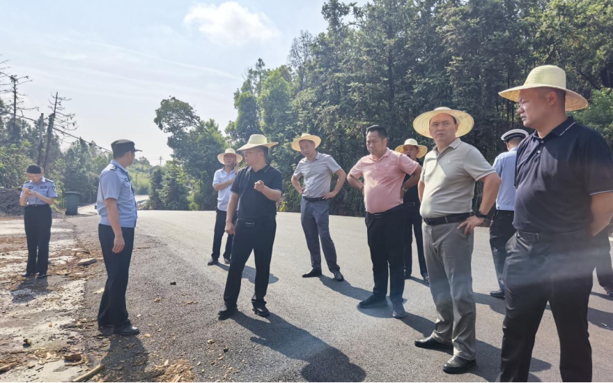 淥口區(qū)區(qū)委常委、政法委書(shū)記調(diào)研S330淦田至古岳峰公路二期項(xiàng)目建設(shè)工作